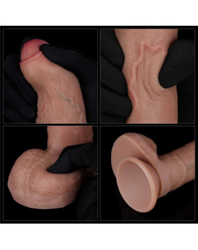 8'' Dual Layered Silicone Cock