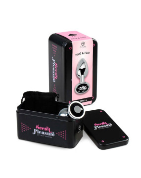 BLACK JEWELLED METAL BUTT PLUG