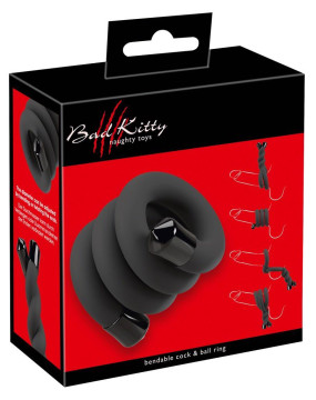 BK bendable cock & ball ring